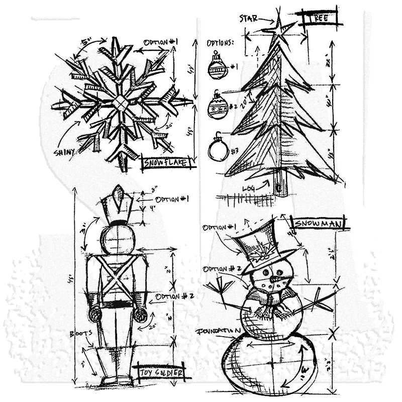 Tim Holtz Cms135 Christmas Blueprint 1