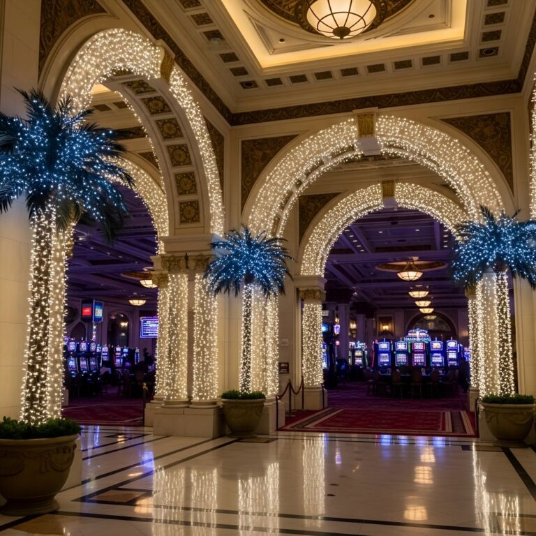 California Casino Interior Entrance With A White L