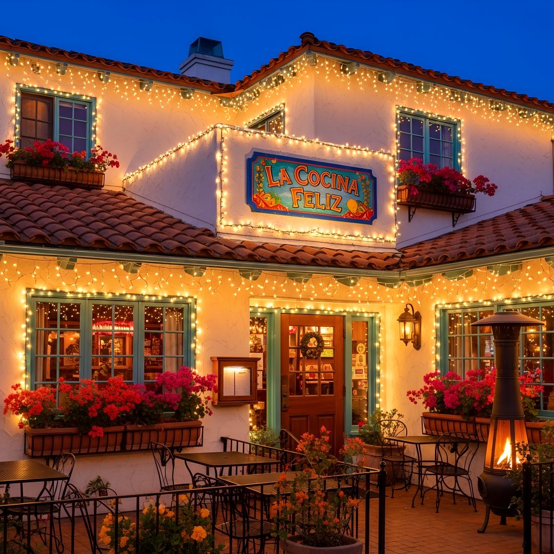 Exterior Of A Mexican Restaurant In California Dec