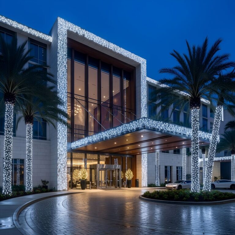 Exterior Of Modern Hotel Entrance In California De (1)